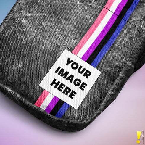 Genderfluid Pride Grunge Stripe Crossbody Bag